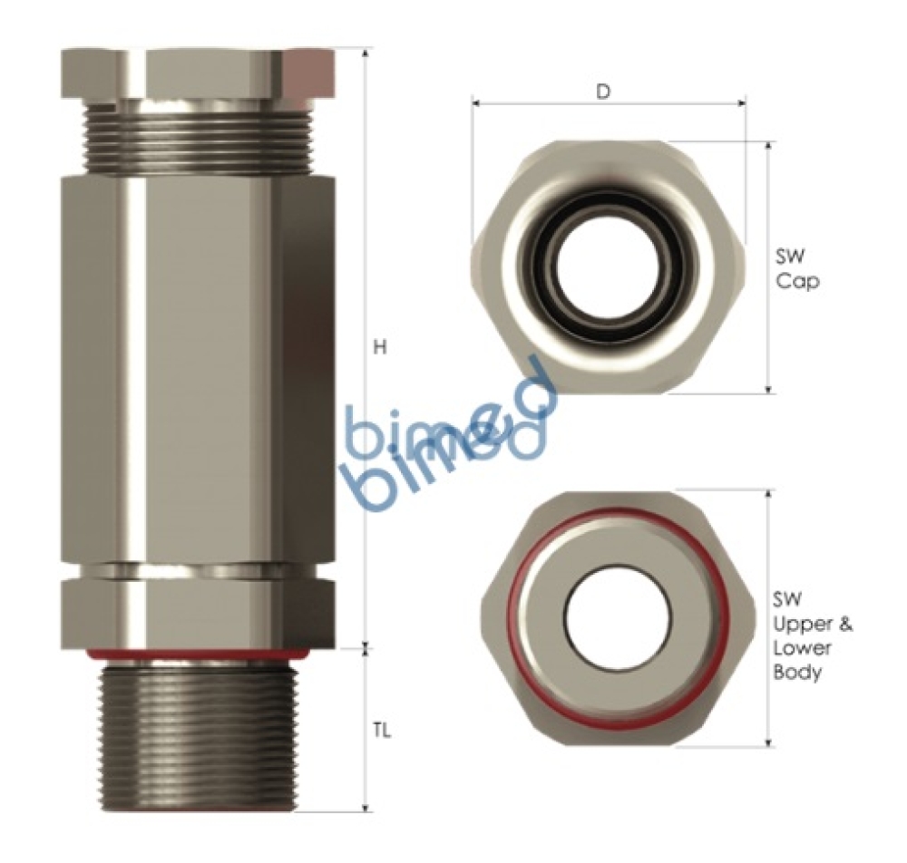 BIMED IEP Bimed Exdb/eb CENTAURUSA Barrier Cable Glands for All Types